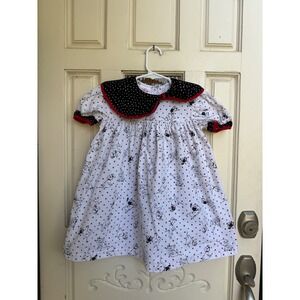 Vintage Disney Store 101 Dalmatians Polka Dot Dress Girls Size 5 Made in USA 90s